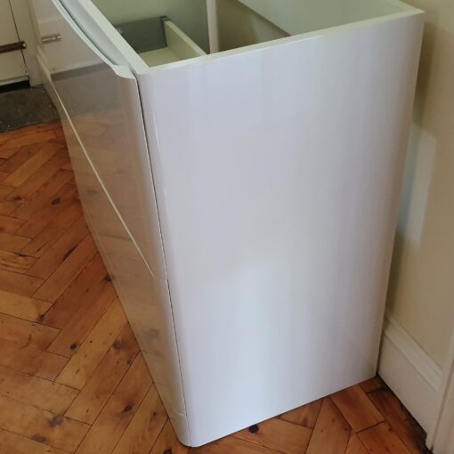 Scudo Bella floor standing vanity gloss white finish 940 x 480 x 800mm - Image 5
